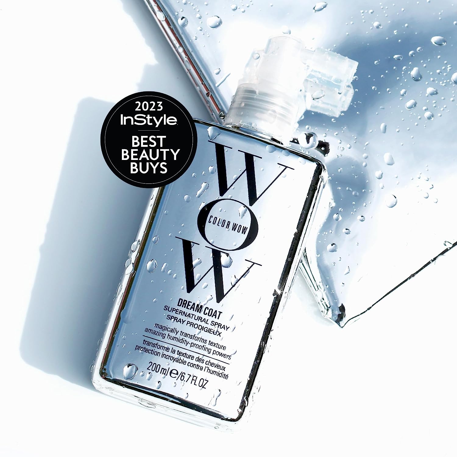 COLOR WOW Dream Coat Supernatural Spray - Keep Your Hair Frizz-Free and Shiny No Matter the Weather with Award-Winning Anti-Frizz Spray - 24hrsmart